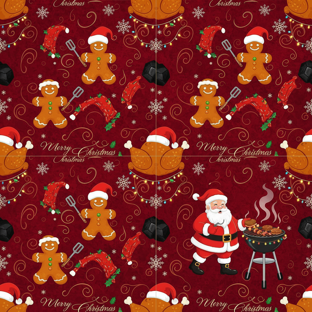 Personalized Christmas Wrapping Paper - grilling
merry christmas | Custom AI Design | Wrapelle
