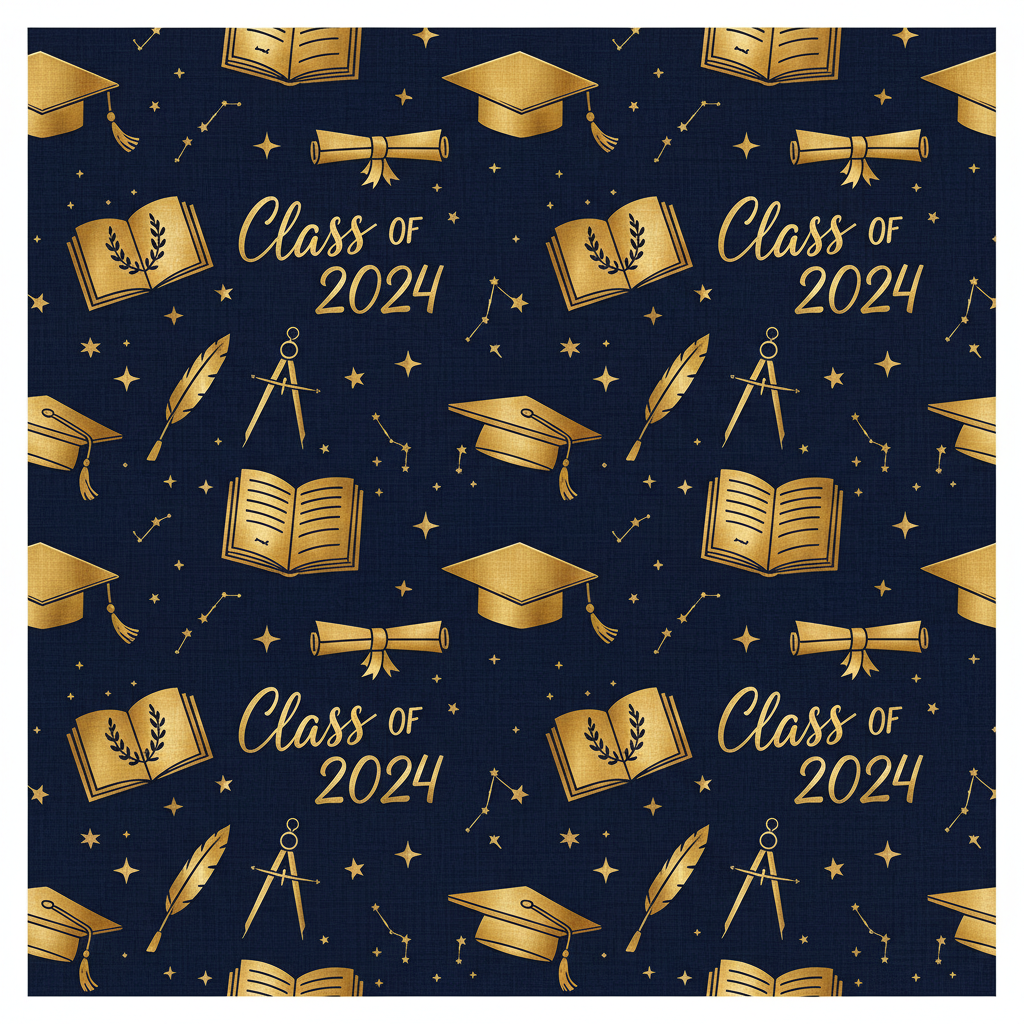 Personalized Graduation Wrapping Paper - design elegant graduation paper | Custom AI Design | Wrapelle