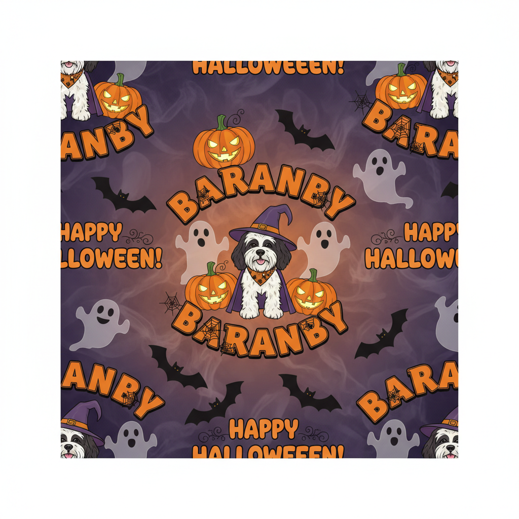 Personalized Halloween Wrapping Paper - create spooky halloween wrap | Custom AI Design | Wrapelle