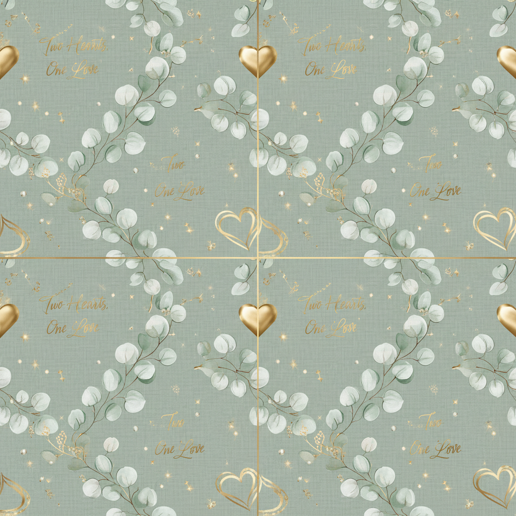 Personalized Wedding Wrapping Paper - make sophisticated wedding wrap | Custom AI Design | Wrapelle