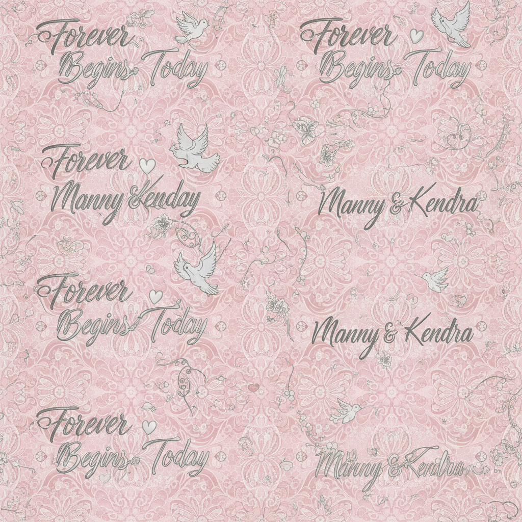Personalized Wedding Wrapping Paper - design romantic wedding paper | Custom AI Design | Wrapelle