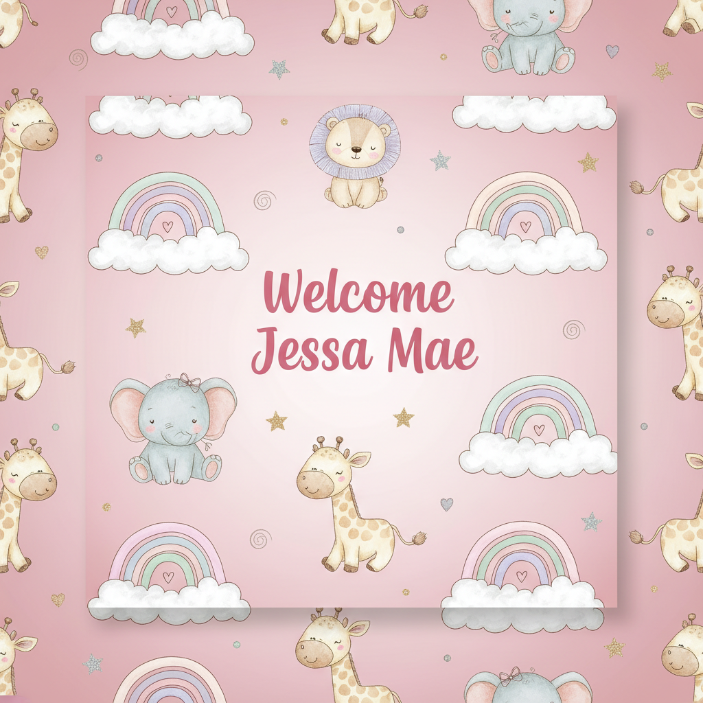 Personalized Baby Shower Wrapping Paper - create adorable baby wrap | Custom AI Design | Wrapelle