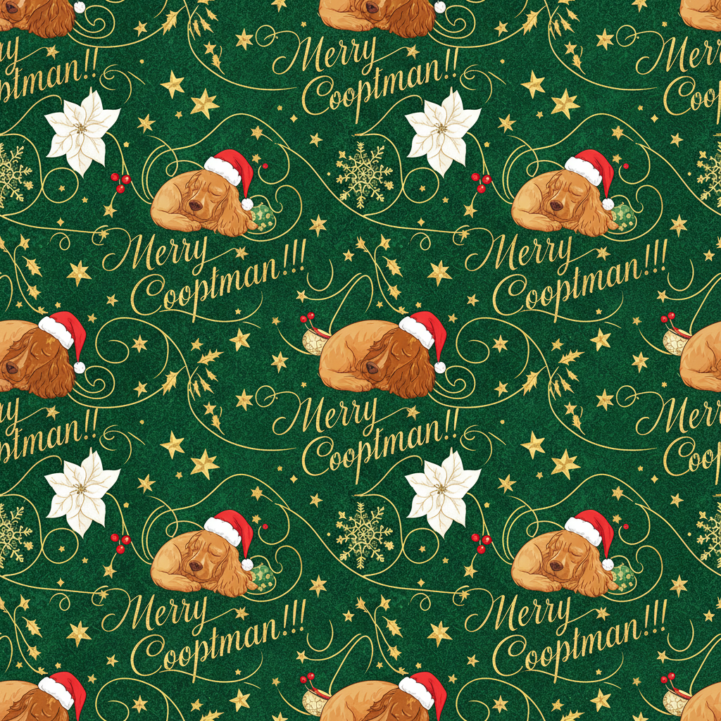 Personalized Christmas Wrapping Paper - merry christmas coopman!!! | Custom AI Design | Wrapelle