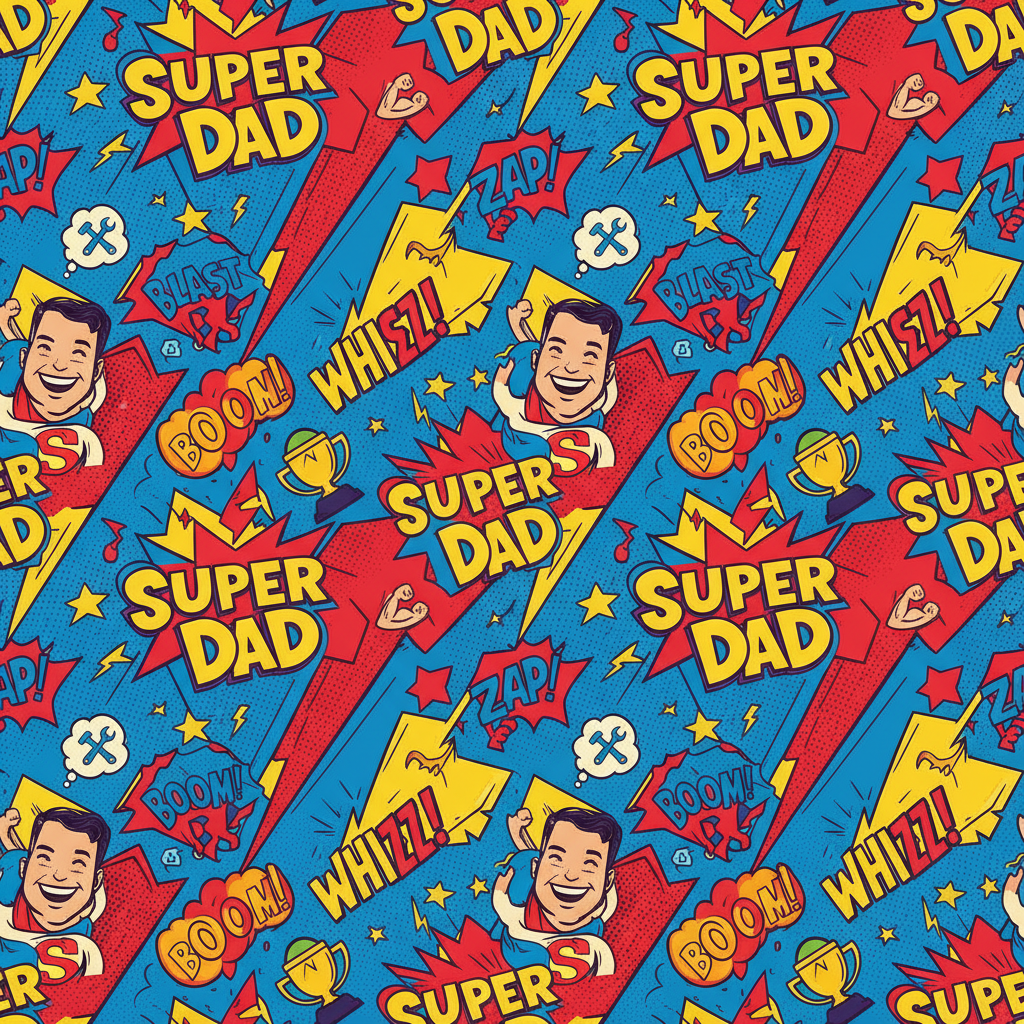 Personalized Father Day Wrapping Paper - make father's wrap with | Custom AI Design | Wrapelle