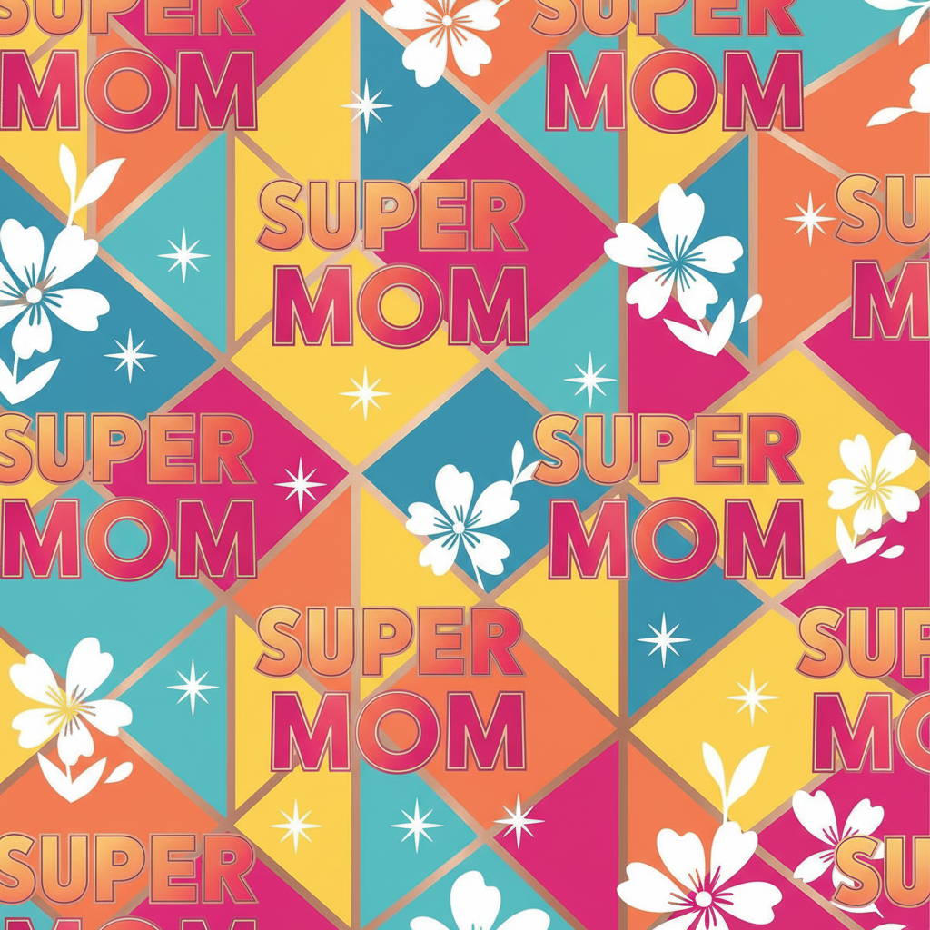 Personalized Mother Day Wrapping Paper - create modern mother's design | Custom AI Design | Wrapelle