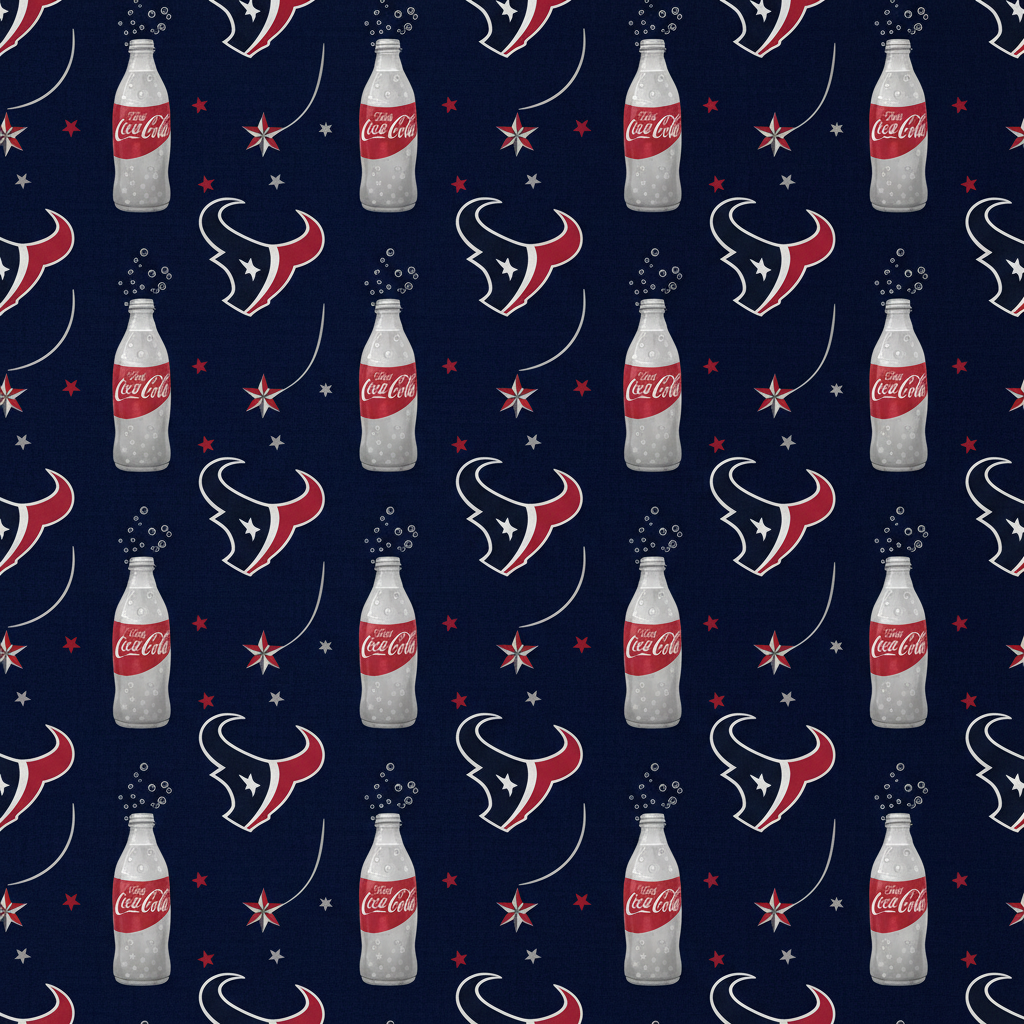 Personalized Christmas Wrapping Paper - houston texans diet coke | Custom AI Design | Wrapelle