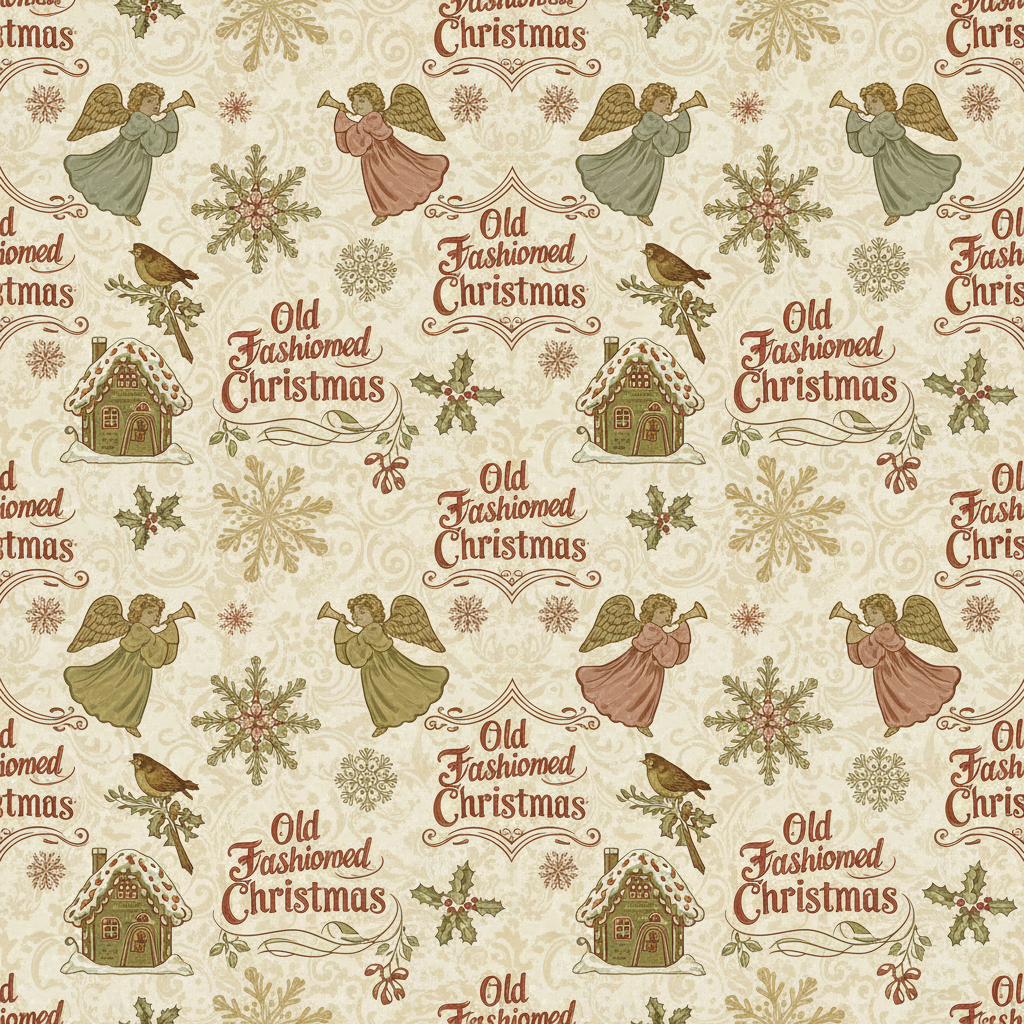 Personalized Christmas Wrapping Paper - create vintage christmas design | Custom AI Design | Wrapelle