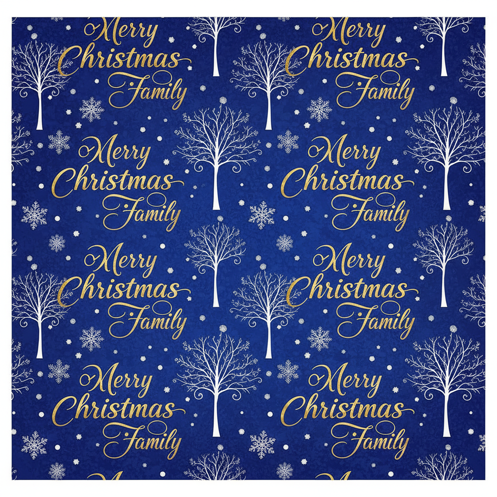 Personalized Christmas Wrapping Paper - create elegant christmas wrapping | Custom AI Design | Wrapelle