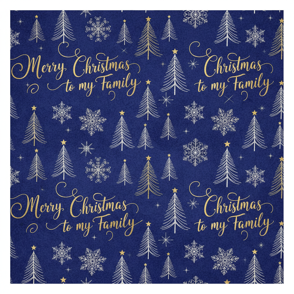 Personalized Christmas Wrapping Paper - create elegant christmas wrapping | Custom AI Design | Wrapelle