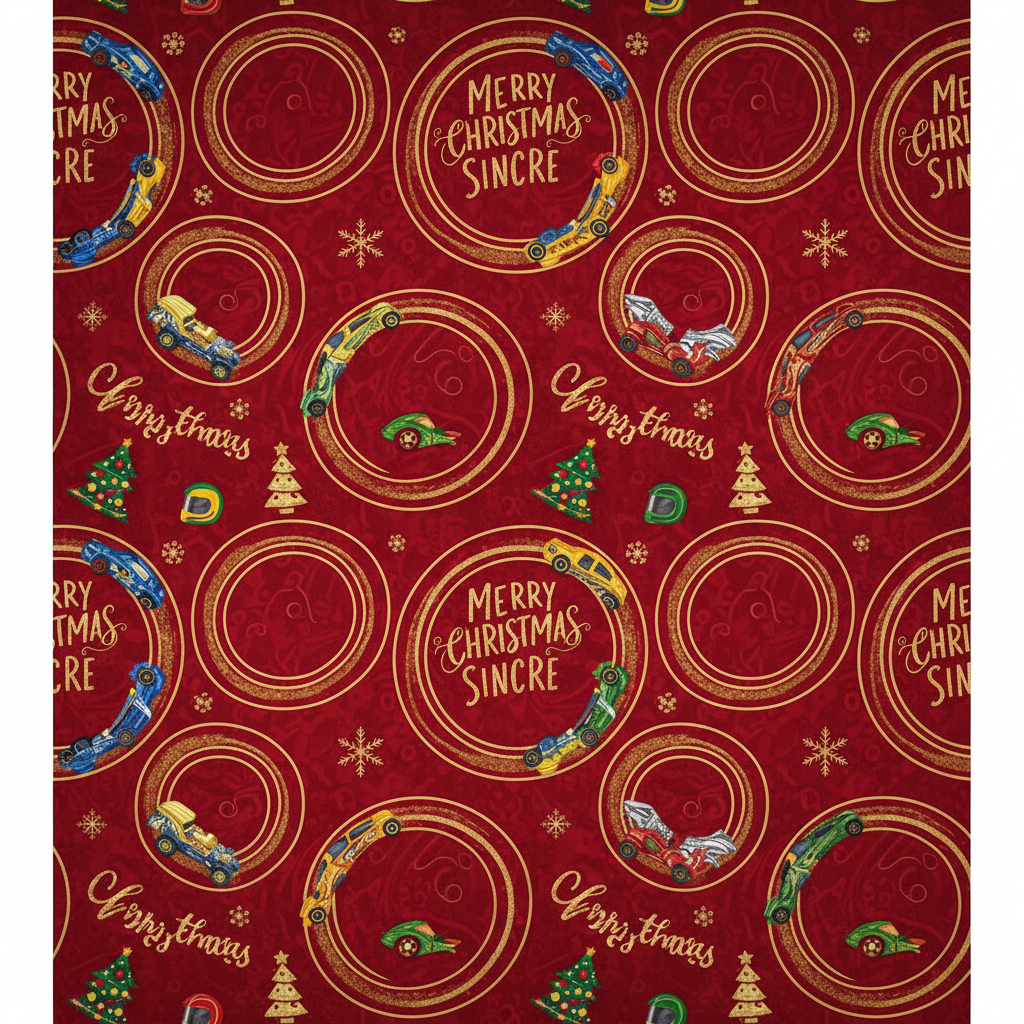 Personalized Christmas Wrapping Paper - merry christmas sincere with | Custom AI Design | Wrapelle