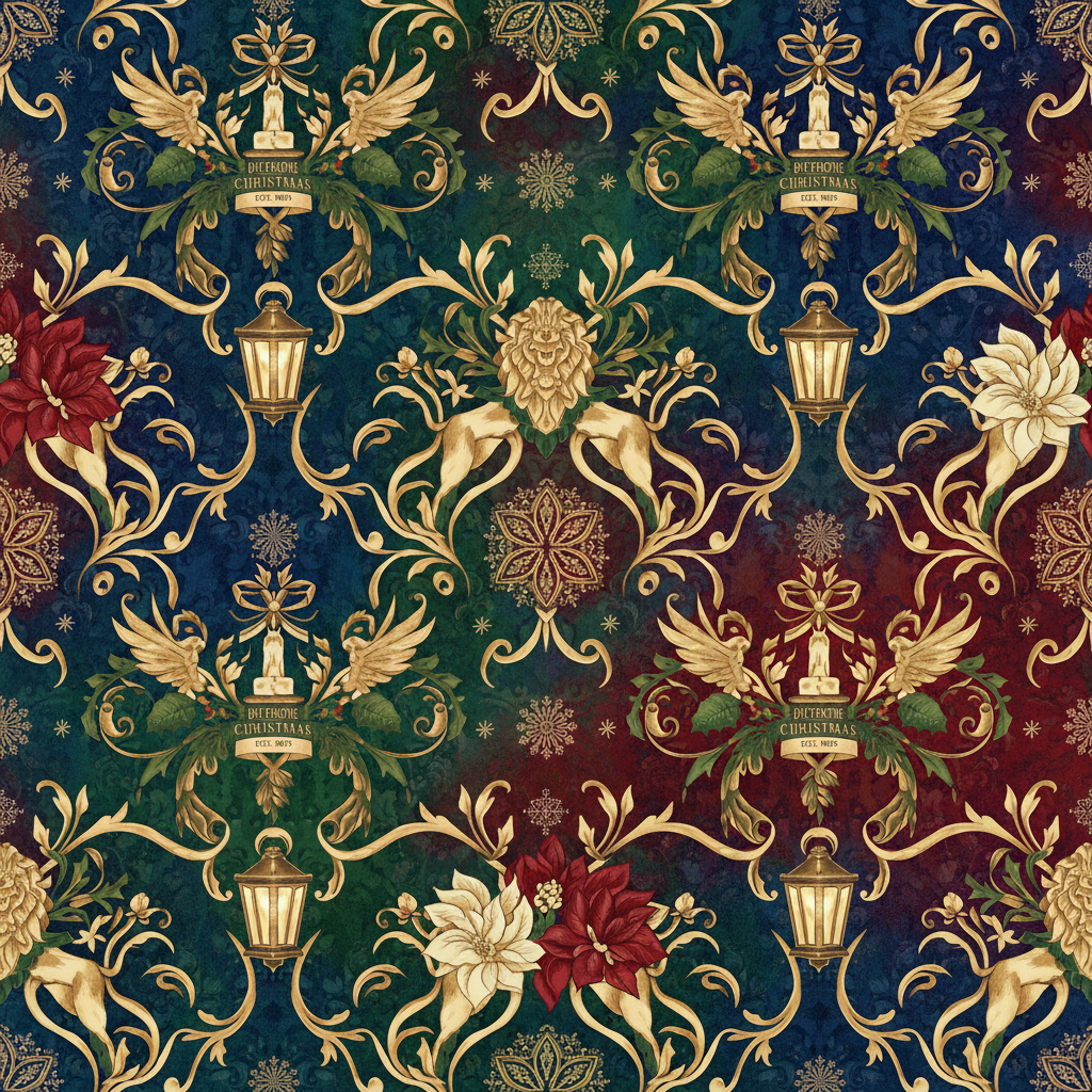 Personalized Christmas Wrapping Paper - make elegant, biltmore inspired | Custom AI Design | Wrapelle