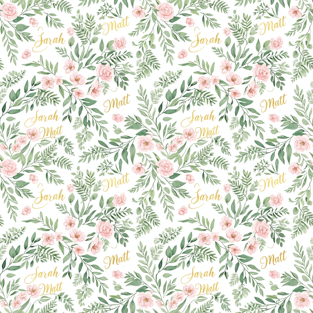 Personalized Wedding Wrapping Paper - friends getting married! want | Custom AI Design | Wrapelle