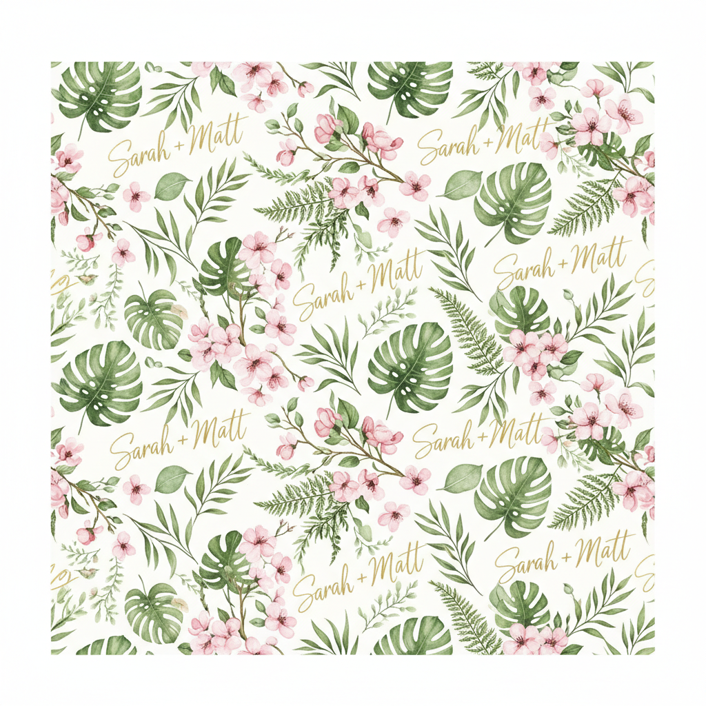 Personalized Wedding Wrapping Paper - friends getting married! want | Custom AI Design | Wrapelle