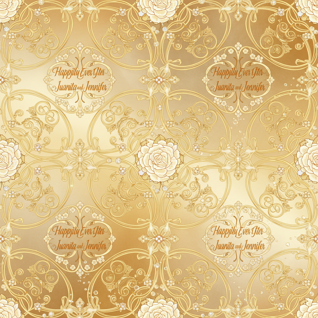 Personalized Wedding Wrapping Paper - make luxury wedding wrap | Custom AI Design | Wrapelle