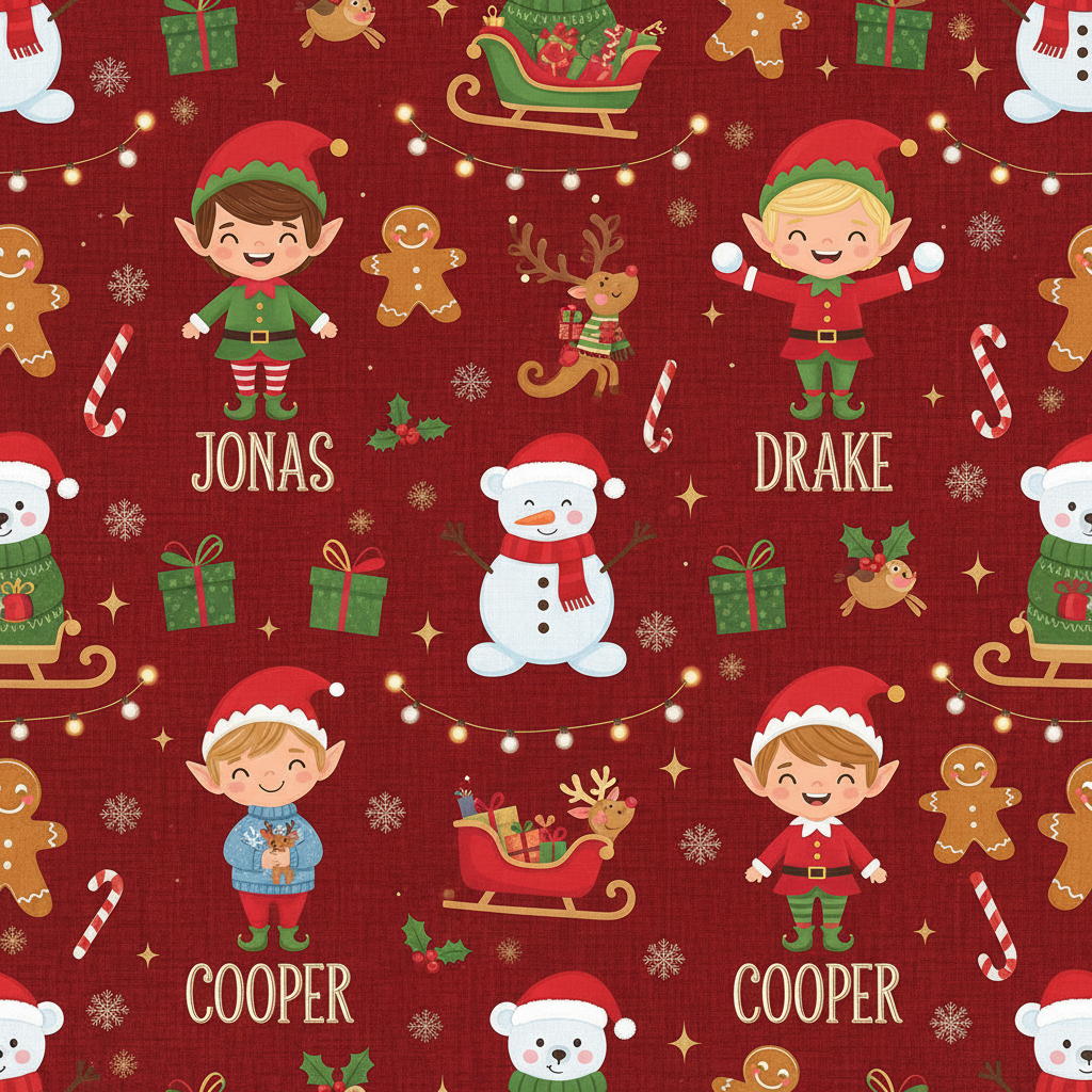 Personalized Christmas Wrapping Paper - want wrapping paper with | Custom AI Design | Wrapelle
