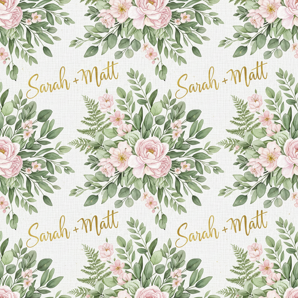 Personalized Wedding Wrapping Paper - friends getting married! want | Custom AI Design | Wrapelle