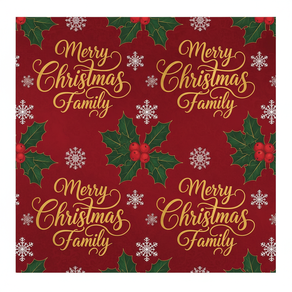Personalized Christmas Wrapping Paper - create elegant christmas wrapping | Custom AI Design | Wrapelle