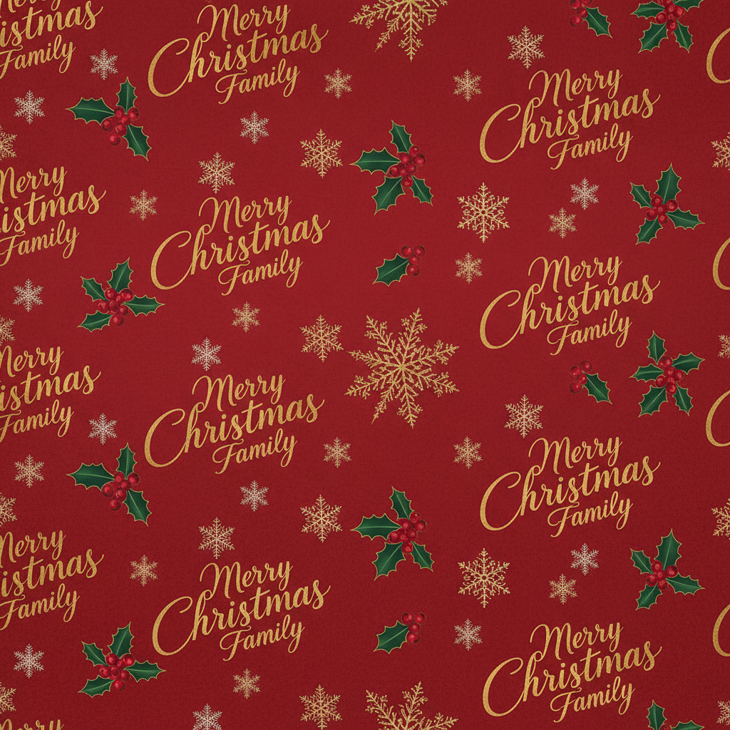 Personalized Christmas Wrapping Paper - create elegant christmas wrapping | Custom AI Design | Wrapelle