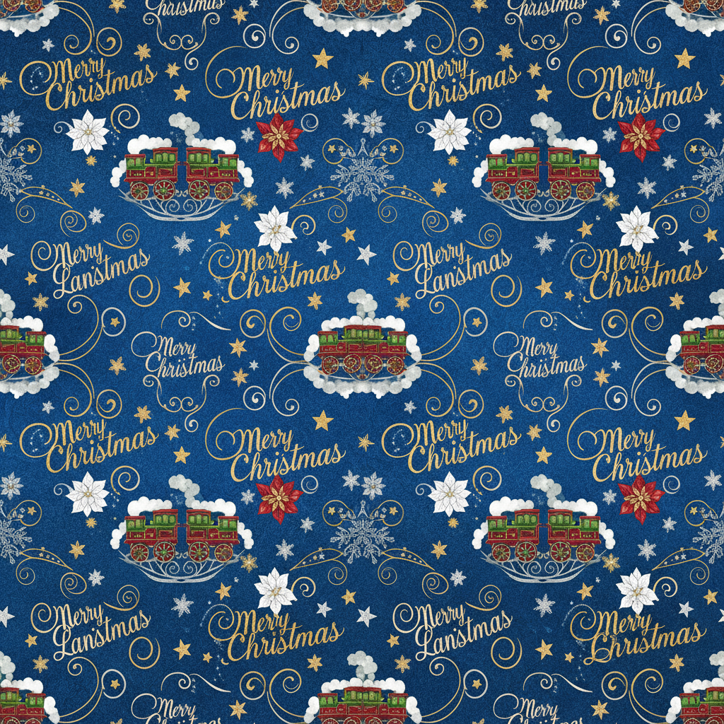 Personalized Christmas Wrapping Paper - merry christmas landon | Custom AI Design | Wrapelle