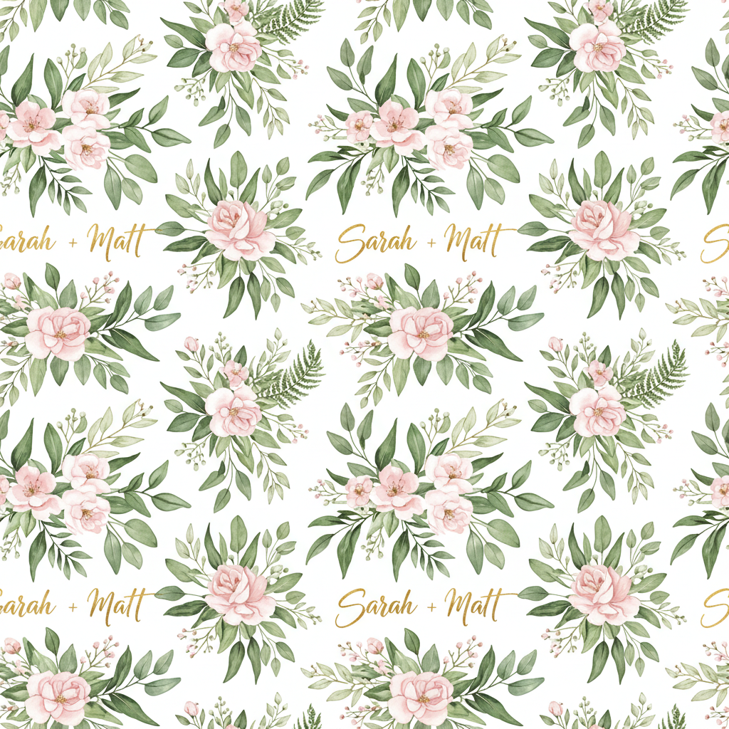 Personalized Wedding Wrapping Paper - friends getting married! want | Custom AI Design | Wrapelle