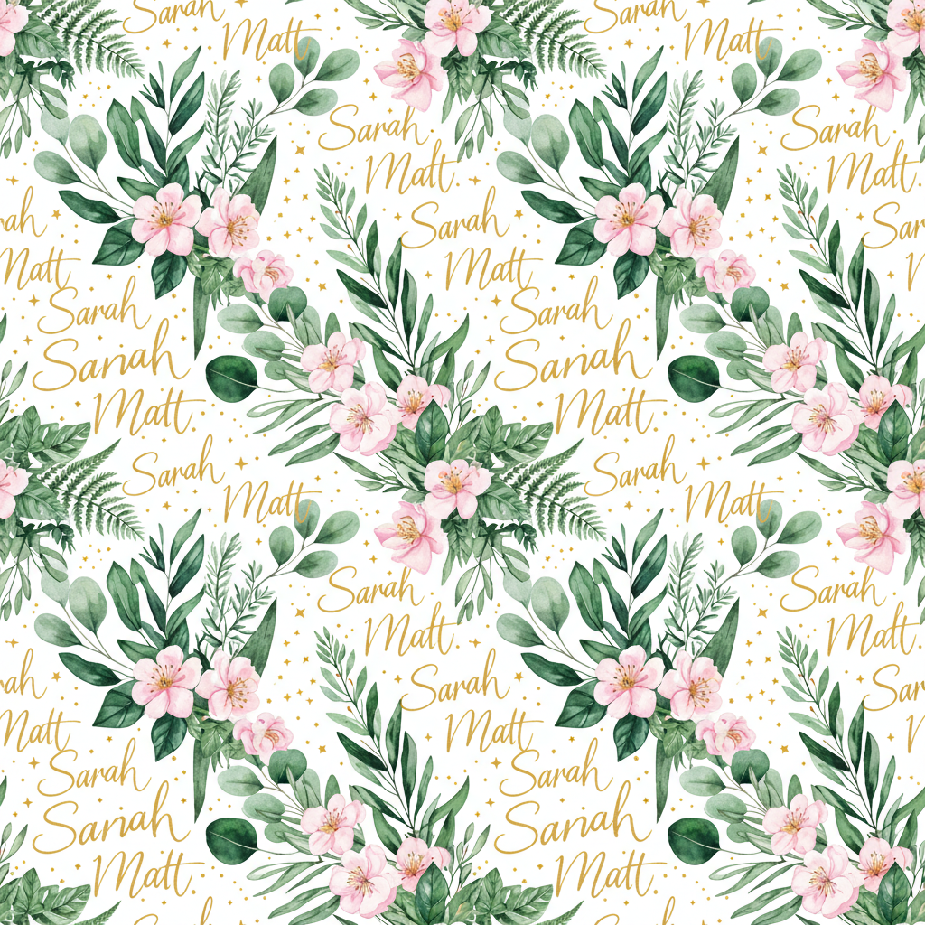 Personalized Wedding Wrapping Paper - friends getting married! want | Custom AI Design | Wrapelle