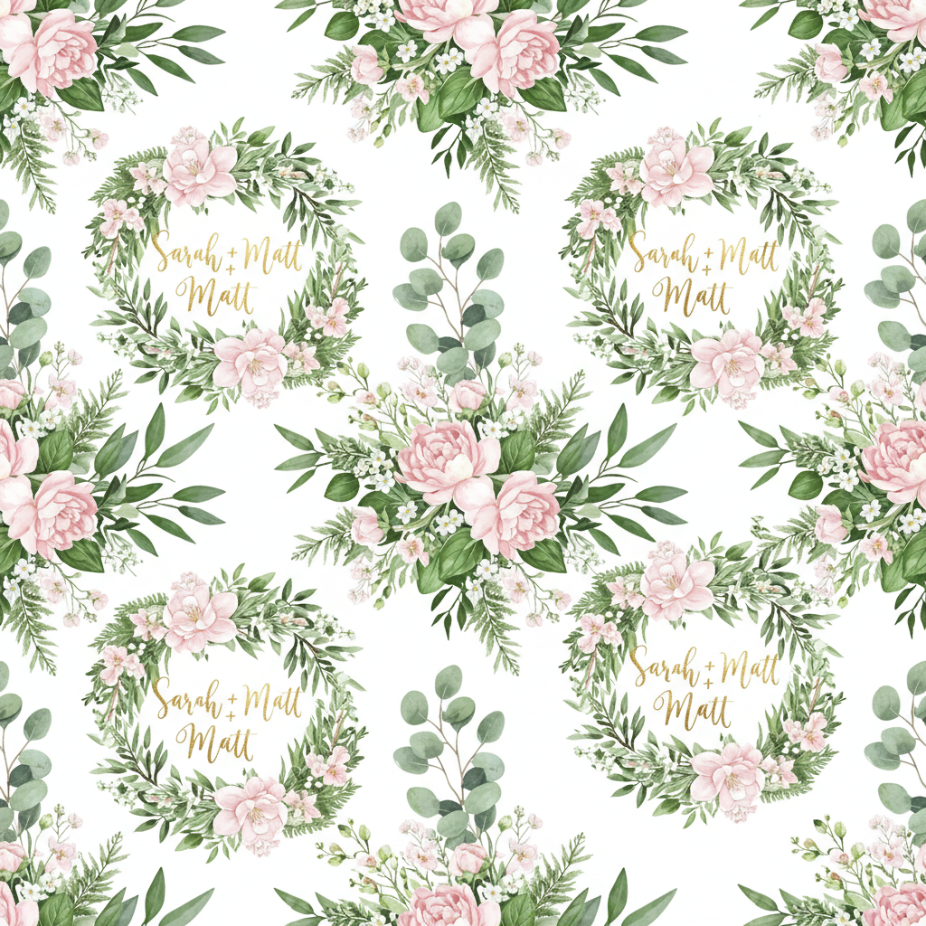 Personalized Wedding Wrapping Paper - friends getting married! want | Custom AI Design | Wrapelle