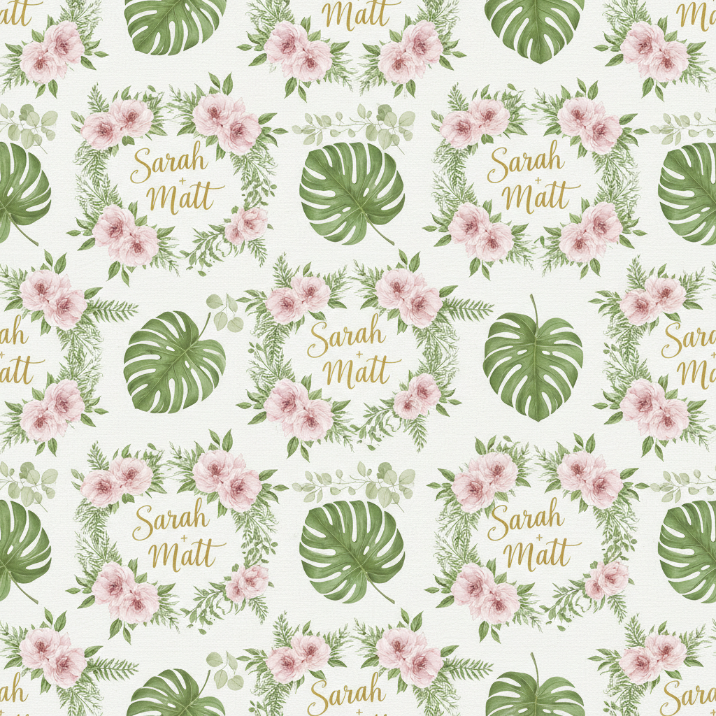 Personalized Wedding Wrapping Paper - friends getting married! want | Custom AI Design | Wrapelle