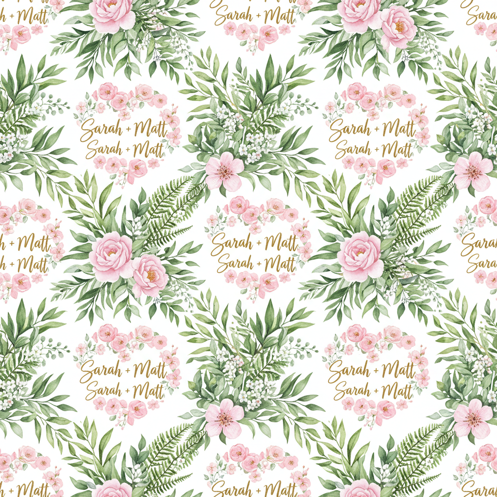 Personalized Wedding Wrapping Paper - friends getting married! want | Custom AI Design | Wrapelle