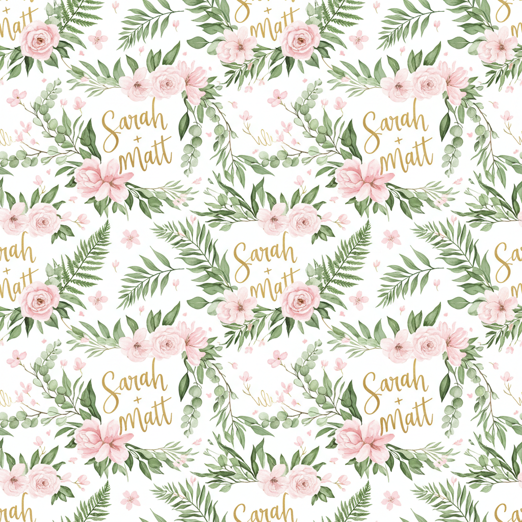 Personalized Wedding Wrapping Paper - friends getting married! want | Custom AI Design | Wrapelle