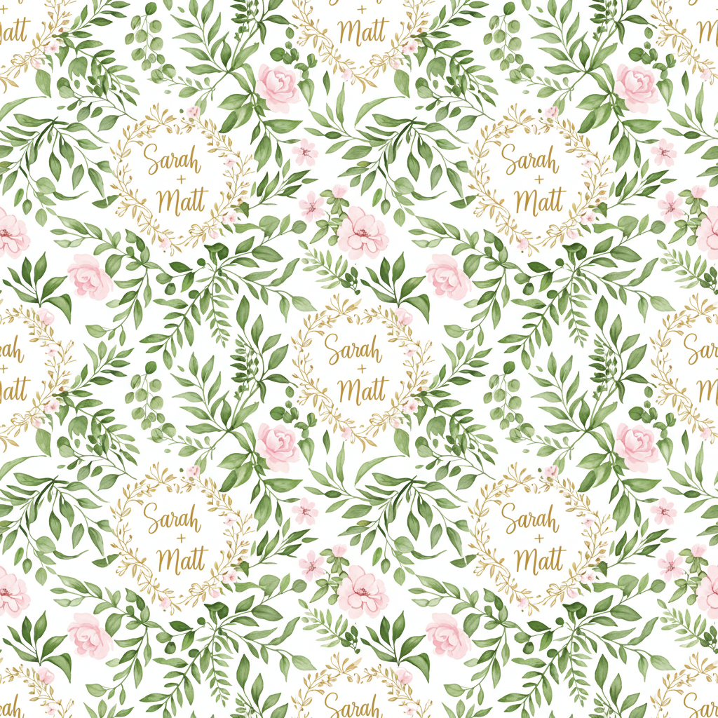Personalized Wedding Wrapping Paper - friends getting married! want | Custom AI Design | Wrapelle