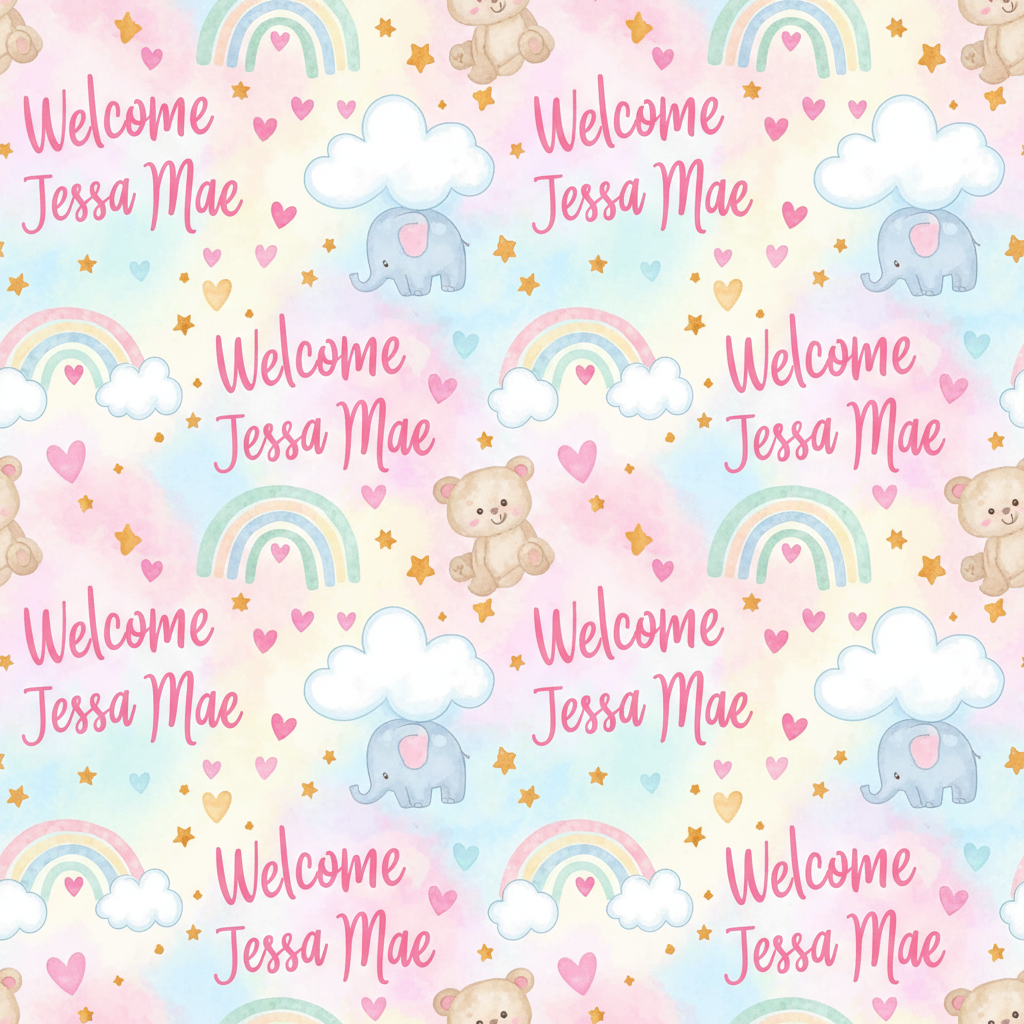 Personalized Baby Shower Wrapping Paper - create adorable, seamless baby-themed | Custom AI Design | Wrapelle