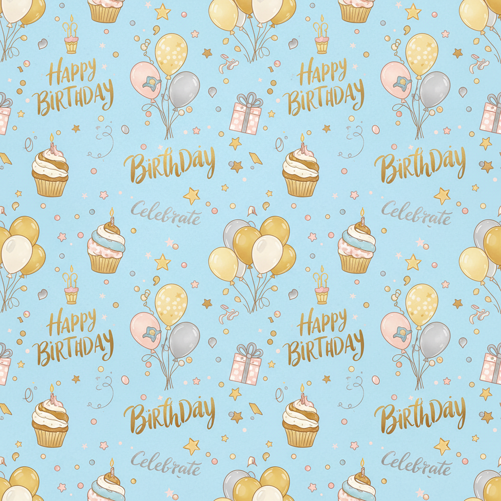 Personalized Birthday Wrapping Paper - birthday | Custom AI Design | Wrapelle