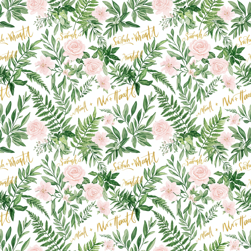 Personalized Wedding Wrapping Paper - friends getting married! want | Custom AI Design | Wrapelle