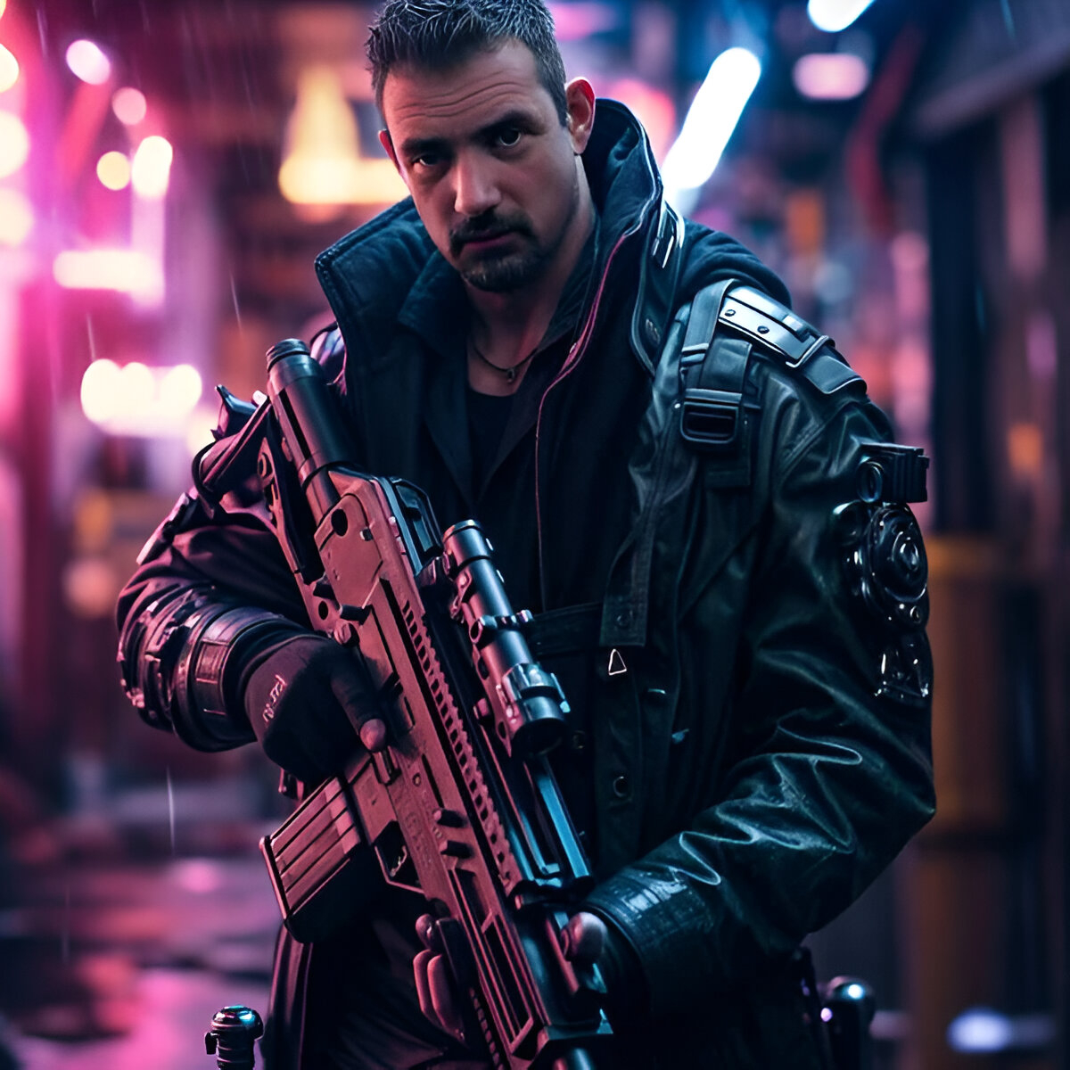 Cyberpunk Custom Portrait - Personalized Gift | Premium Canvas Portraits