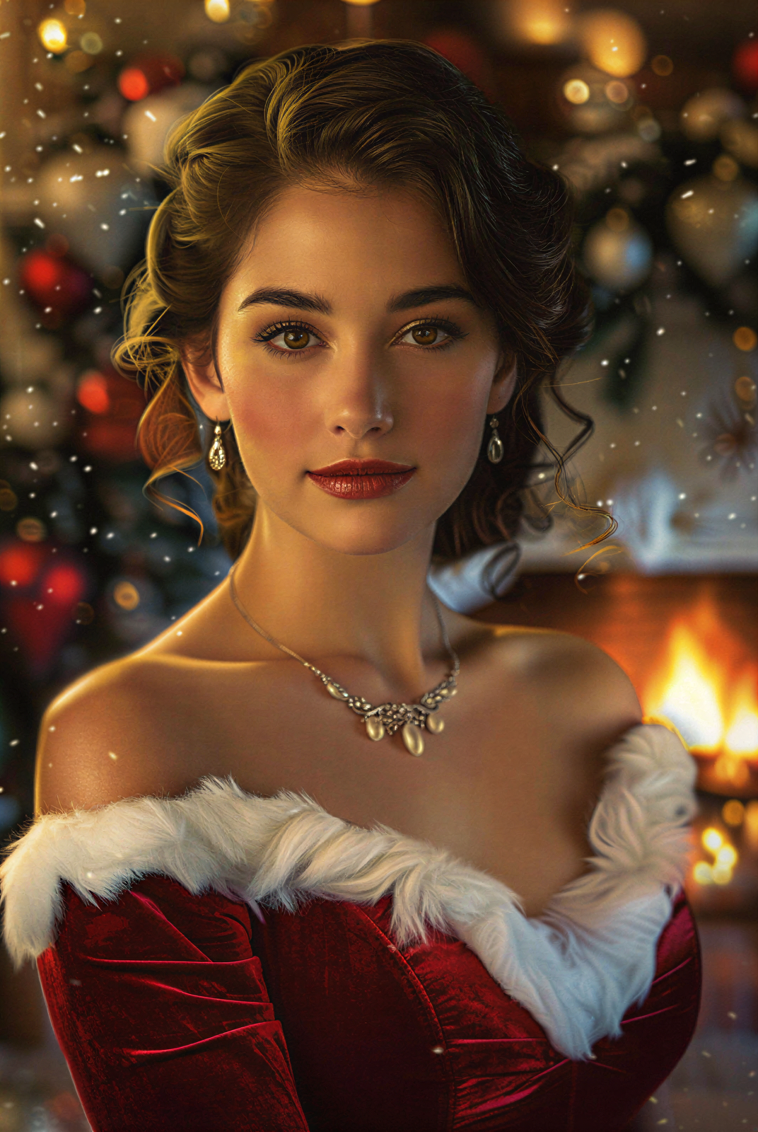 Festive Elegance Portrait - Custom Canvas Gift | Premium Canvas Portraits